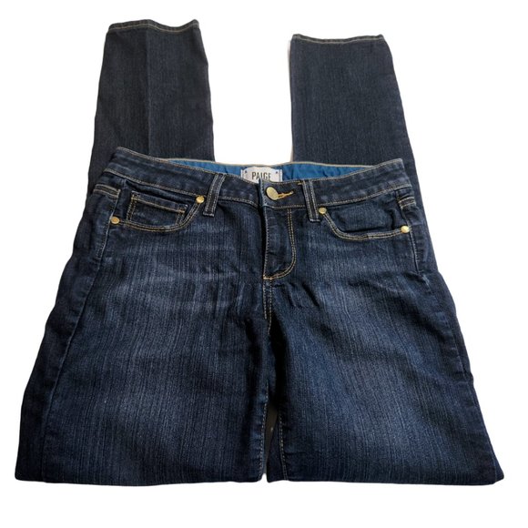 Paige Denim Co Jeans Skyline Skinny Style Low Rise Womens Size 26 Blue Dark Wash - Picture 1 of 9